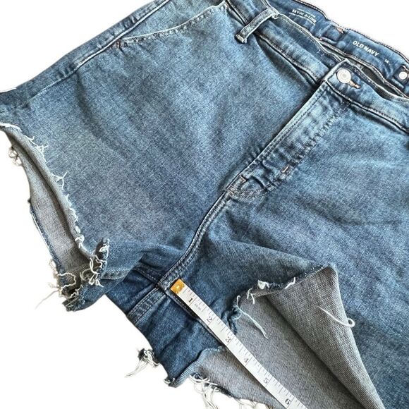 Old Navy high rise A-Line Cut off style Jean shorts Size 14 - Picture 14 of 14